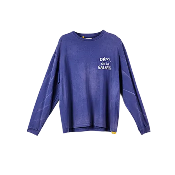 Vintage Washed "DÉPT. de la GALERIE" Long Sleeve - Oversized Streetwear T-Shirt